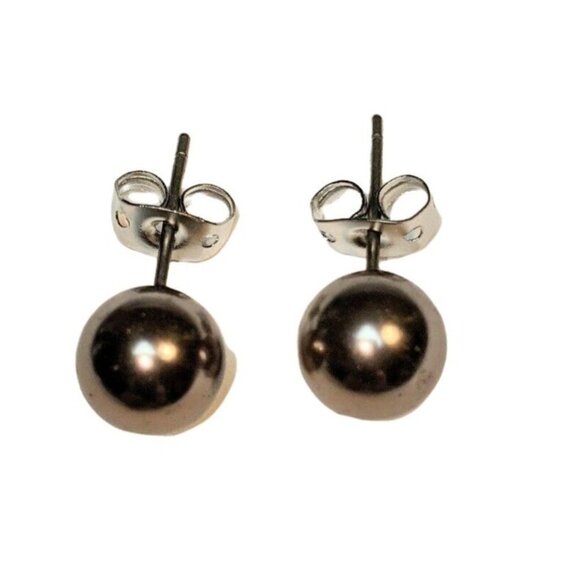 Pierced/Stud Silver Ball Earrings A286 - Picture 3 of 6